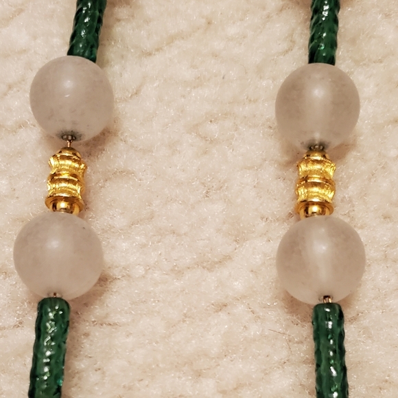 Green Necklace Vintage Avante Garde Statement Unique Design - Picture 6 of 15